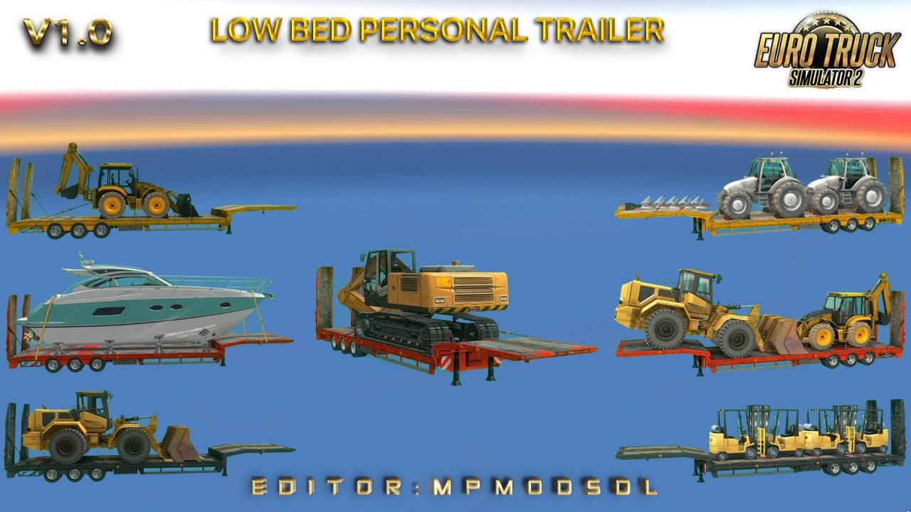 Low Bed Personal Trailer Mod For ETS2 Multiplayer